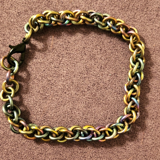 Rainbowed Titanium Twist Bracelet