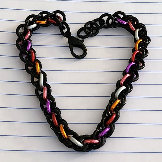 Lesbian Pride Stripe Bracelet