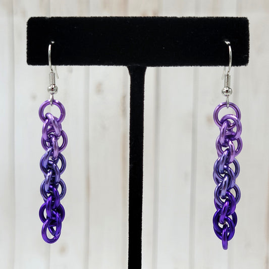 Purple Gradient Twist Earrings