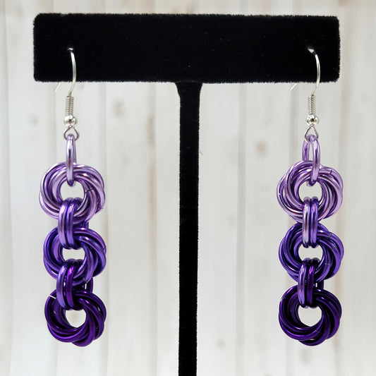 Purple Gradient Mobius Earrings
