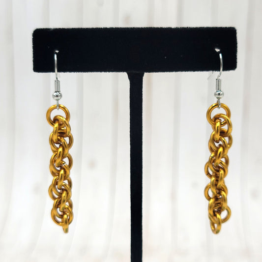 Solid Gold Tone Twist Earrings