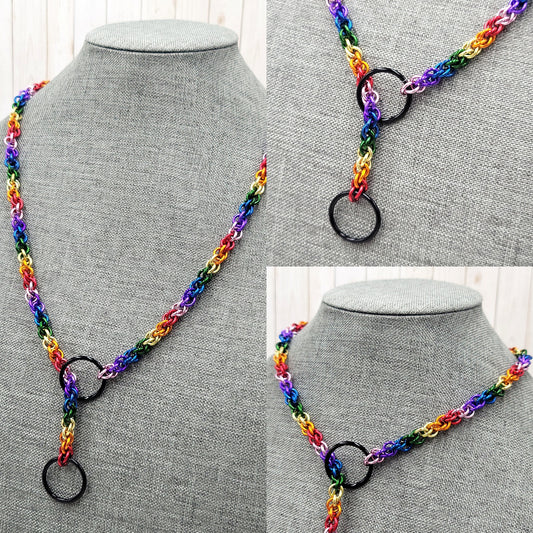 Rainbow Lariat "Choke" Chain